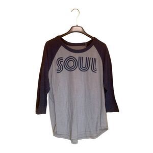 Chaser Raglan Sleeve SOUL T-Shirt Sz Medium Baseball Tee